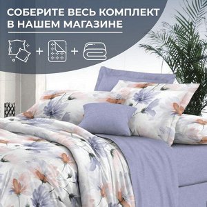 Простыня на резинке 120*200 см, сатин "Престиж", борт 25 см (Цветочная фантазия (компаньон))