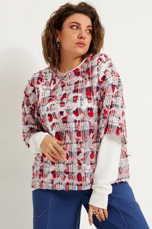 Рубашка BegiModa 4119 красная клетка