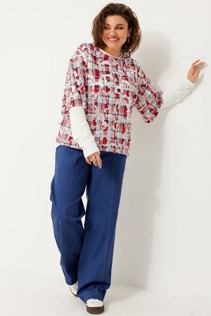 Рубашка BegiModa 4119 красная клетка