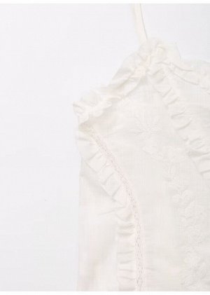 Топ  на регулируемых бретелях  ZARA CHINA, белый