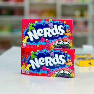 Wonka Nerds Rainbow mix 141.7g - Конфеты Вилли Вонки Нёрдс с 5 вкусами