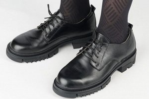 Туфли женские черные из натуральной кожи