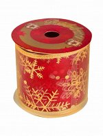 Лента новогодняя Красное конфетти 6