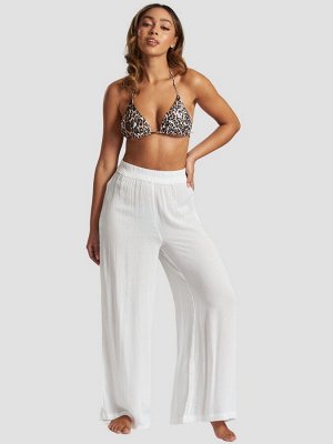 Белые - брюки South Beach Crinkle Visose Wide Leg