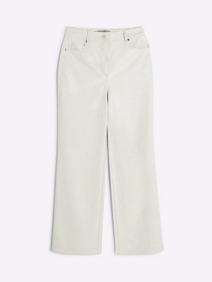 Свободные прямые брюки River Island из искусственного меха и кожи