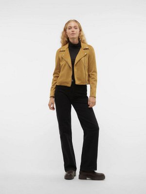 Коричневый - куртка из искусственной замши VERO MODA