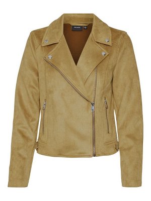 Коричневый - куртка из искусственной замши VERO MODA