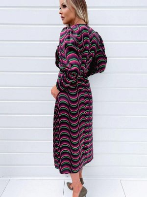 Платье миди с длинными рукавами и запахом AX Paris Multi Printed Top