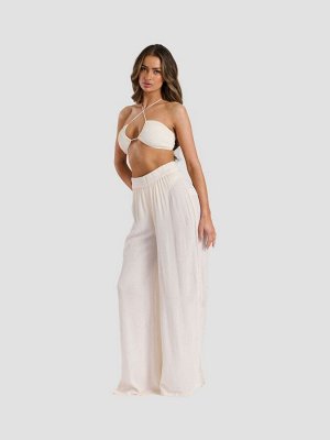 Пляжные брюки South Beach Crinkle Viscose Wide Leg