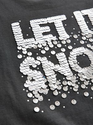 Футболка с короткими рукавами «Let It Snow» из 100% хлопка