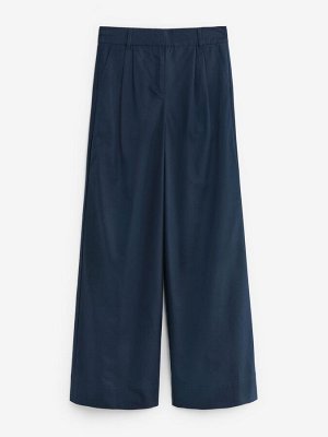 Темно-синие - хлопковые микс-брюки Smart Wide Leg