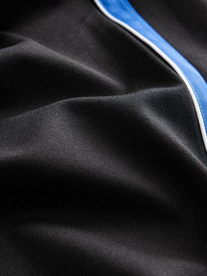 Черные с синей полоской - спортивные брюки Ponte Side Stripe