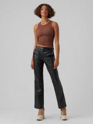 Брюки прямого кроя из искусственной кожи VERO MODA