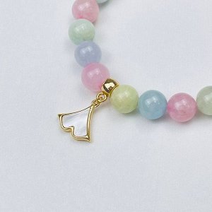 Браслет из Берилла и Кварца микс с подвеской