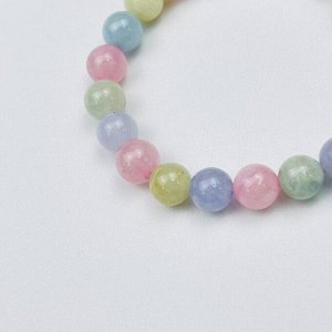 Браслет из Берилла и Кварца микс с подвеской