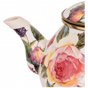 Чайник эмалированный Agness Vintage Elegance 2,2 л с титановым покрытием, европейский дизайн, 1 шт.