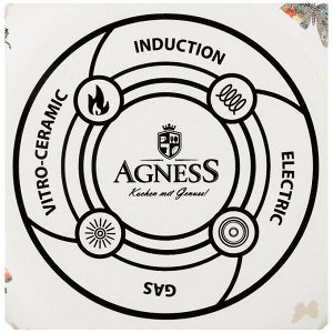 Чайник эмалированный Agness Vintage Elegance 2,2 л с титановым покрытием, европейский дизайн, 1 шт.