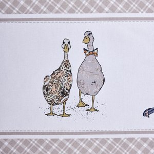 Скатерть "Family Farm" 140x180 см, 100% хлопок, клетка, твил с пропиткой, 1 шт.
