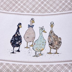СКАТЕРТЬ КРУГЛАЯ "FAMILY FARM" 190 СМ, 100% ХЛОПОК, ТВИЛ, ПРОПИТКА, КЛЕТКА, 1 шт.