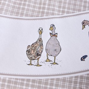 СКАТЕРТЬ КРУГЛАЯ "FAMILY FARM" 190 СМ, 100% ХЛОПОК, ТВИЛ, ПРОПИТКА, КЛЕТКА, 1 шт.