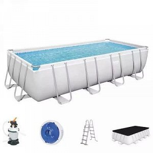 Каркасный бассейн (56671) BestWay [488х244х122см, 11532л, 109кг, фил.-насос, лестница, тент]