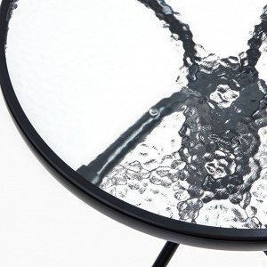 Набор садовой мебели: стол + 2 стула, текстилен, черный, максимальная нагрузка 120 кг