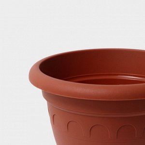 Кашпо уличное на ножке высокий «Колывань», 5,6 л, d=26 см, h=28 см, цвет терракотовый