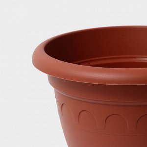 Кашпо уличное на ножке высокий «Колывань», 8,1 л, d=30 см, h=33 см, цвет терракотовый