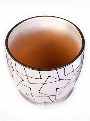 Горшок цветочный Иллюзия белая 2,5 л