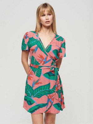 Платье-мини с запахом Superdry Printed