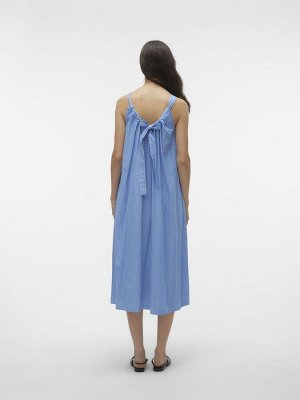 Платье-комбинация миди в тонкую полоску с завязками на спине VERO MODA