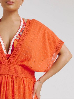 Пляжное платье Figleaves Orange Broderie