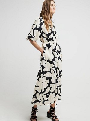Платье River Island с поясом и рукавами-фонариками