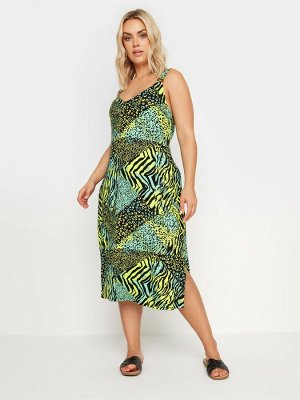 Пляжное платье Yours Curve со сборками и бретельками