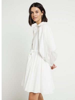 Платье-рубашка мини-кроя River Island Poplin Batwing