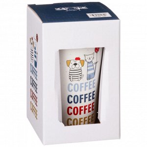 Lefard Кружка Coffemania с силиконовой крышкой, 390 мл - Идеальный спутник для любителей кофе, 1 шт.
