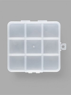 Органайзер для хранения мелочей, 9 ячеек, с подвесом, 10.2x10x1.8 см, прозрачный