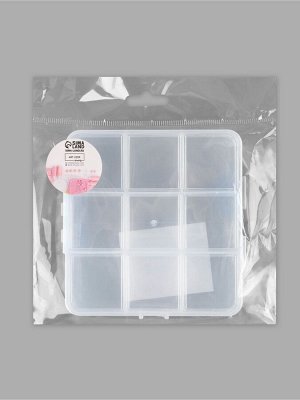 Органайзер для хранения мелочей, 9 ячеек, с подвесом, 10.2x10x1.8 см, прозрачный