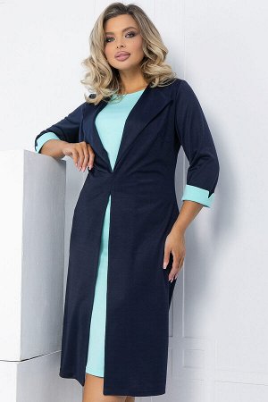 Платье На шпильке (синий/мята) П12678-4