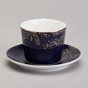 Кофейный набор "Golden Birds" на 2 персоны, 4 предмета, объем 120 мл, 1 шт.