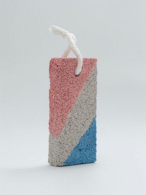 Пемза для педикюра, с подвесом, 8.5x4.5 см, разноцветная