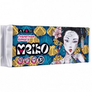 Туалетная бумага "АТОРИ Меико" 3-х сл. 27 м. спайка 10 рулонов
