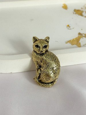 Брошь "Золотая кошечка"