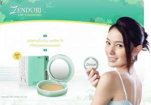 Тайская пудра для лица Zendori UV Oil Free Foundation SPF12