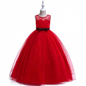 Платье детское бальное, цвет красный
