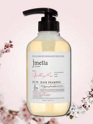 JMELLA IN FRANCE. Шампунь для волос парфюмированный "Сияющая роза" SPARKLING ROSE HAIR SHAMPO, 500мл