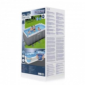 Каркасный бассейн (56457) BestWay [412х201х122см, 8124л, 79кг, песч.фил.-нас, лестн, попл.-дозатор]