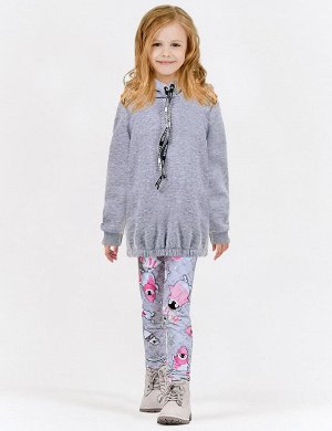 Костюм для девочки KETMIN ПИНГВИНЫ с начесом цв.Серый меланж