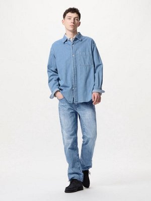 UNIQLO - базовые джинсы прямого кроя - 63 BLUE