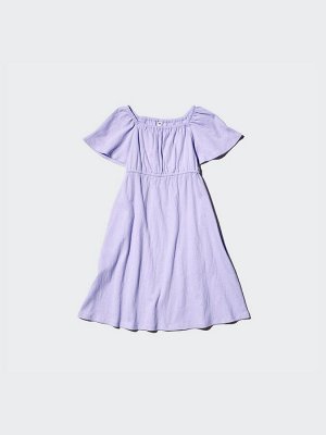 UNIQLO - платье с расклешенными рукавами - 71 PURPLE